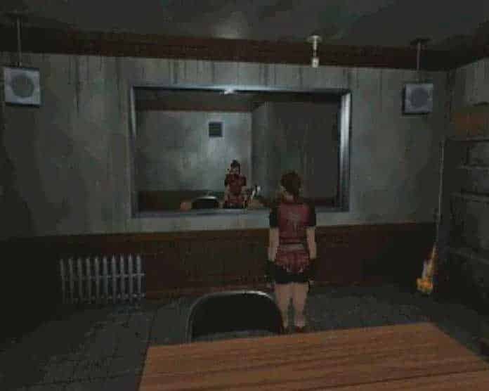 Claire na Frente do Espelho em Resident Evil 2