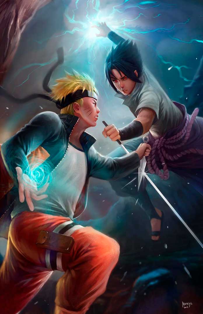 Naruto Chidori vs Rasengan