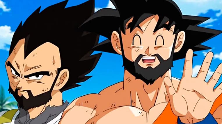 Goku e Vegeta de barba em Dragon Ball Super
