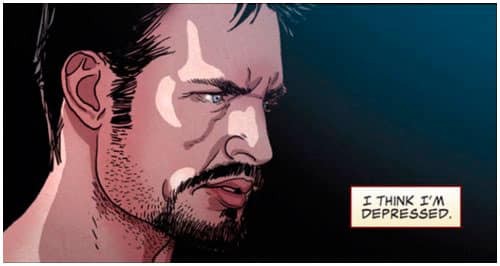 Tony Stark tem depressão