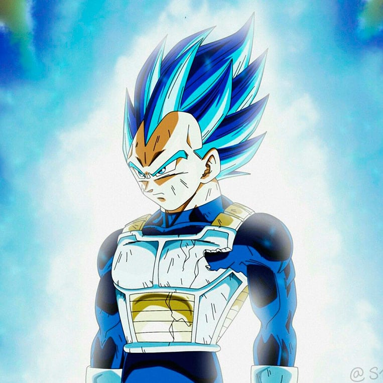 Vegeta Super Saiyajin Blue full power