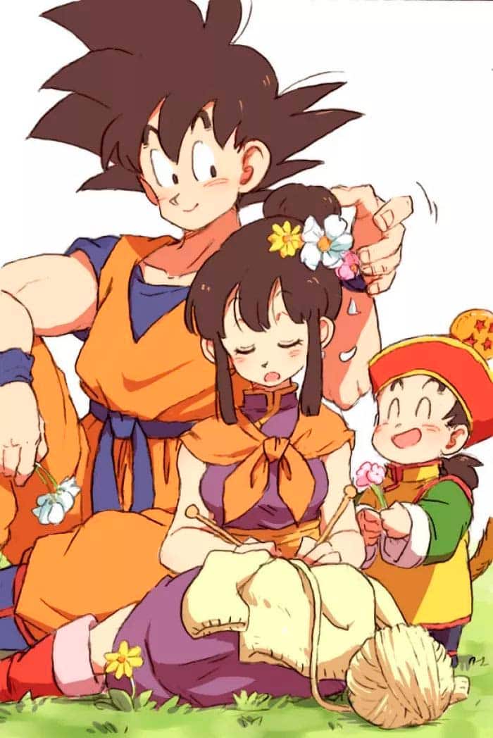 Goku, Chi-Chi e Gohan