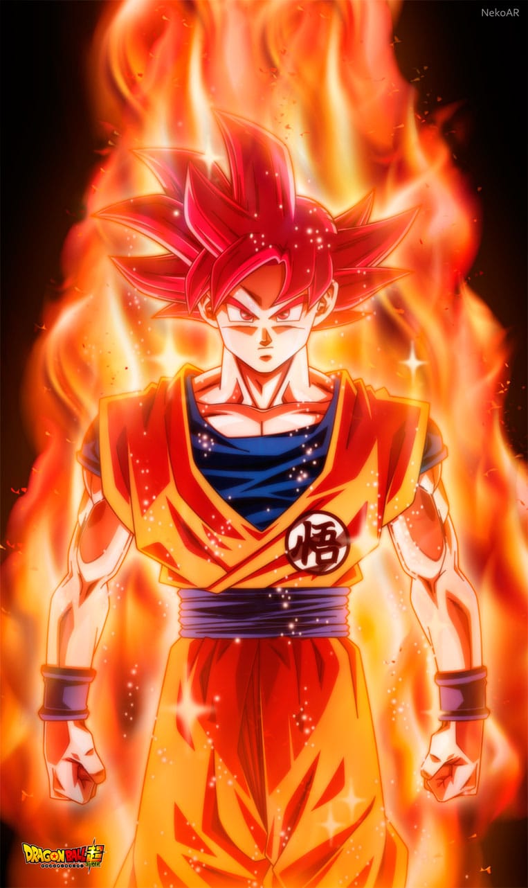 Goku super saiyajin god aura