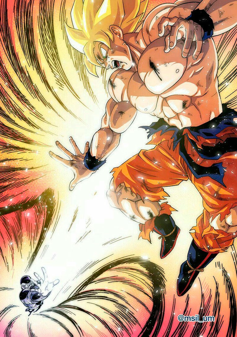 Goku super saiyajin X Frieza em Namekusei