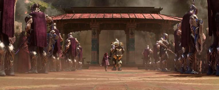 Thanos e Gamora criança em Vingadores: Guerra Infinita (2018)
