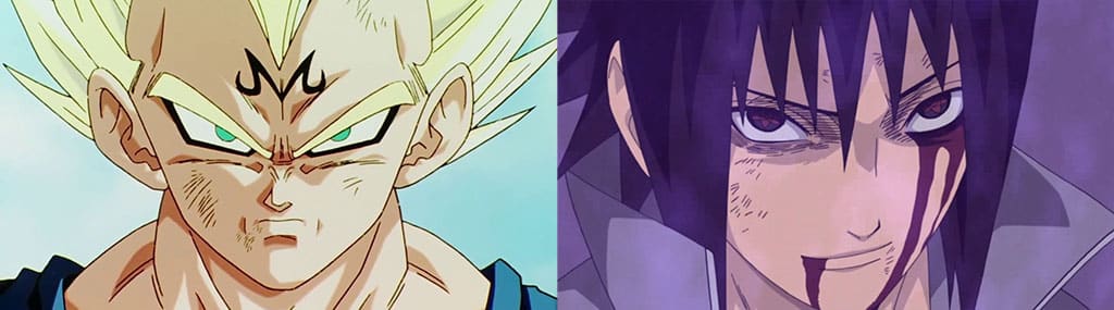 Vegeta e Sasuke ódio