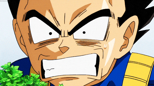 Vegeta e seu medo de vermes