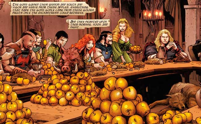 Maçãs douradas Asgardianos