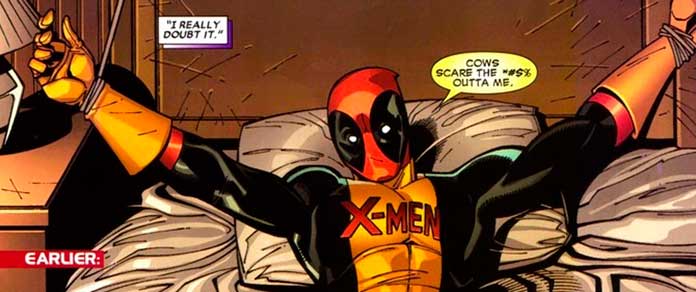 Deadpool tem medo de vacas