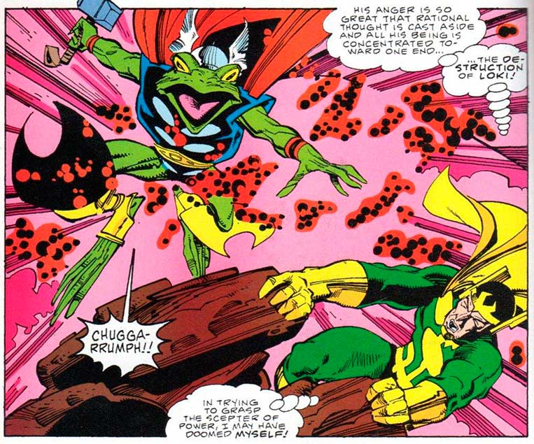 Thor já foi transformado em sapo por Loki