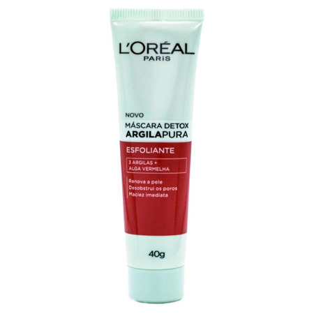 Máscara Detox Argila Pura Esfoliante Loreal