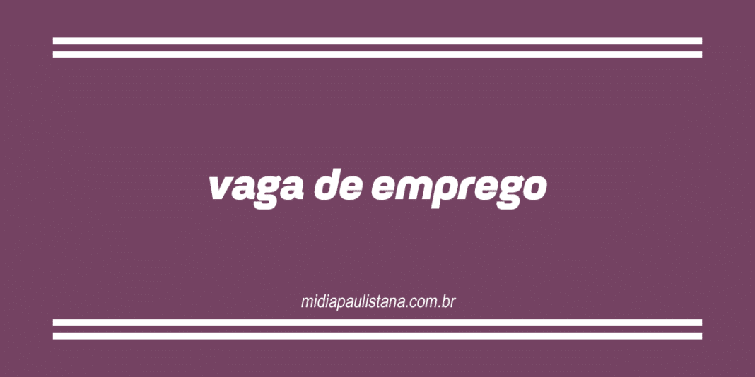 Vaga de Emprego Mídia Paulistana