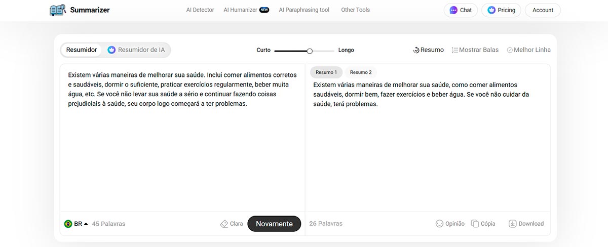 Resumidor de Texto Summarizer - Resumo 2