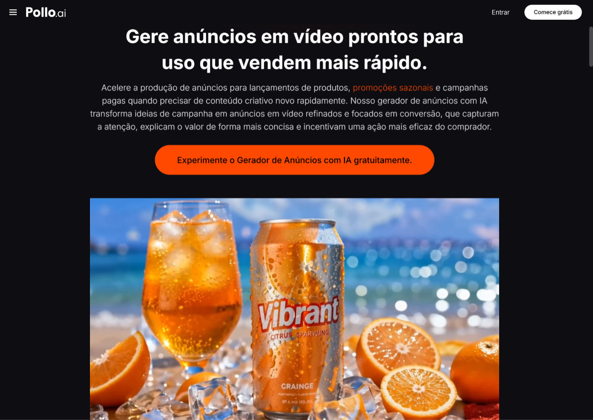 Gerador de Vídeos Pollo AI